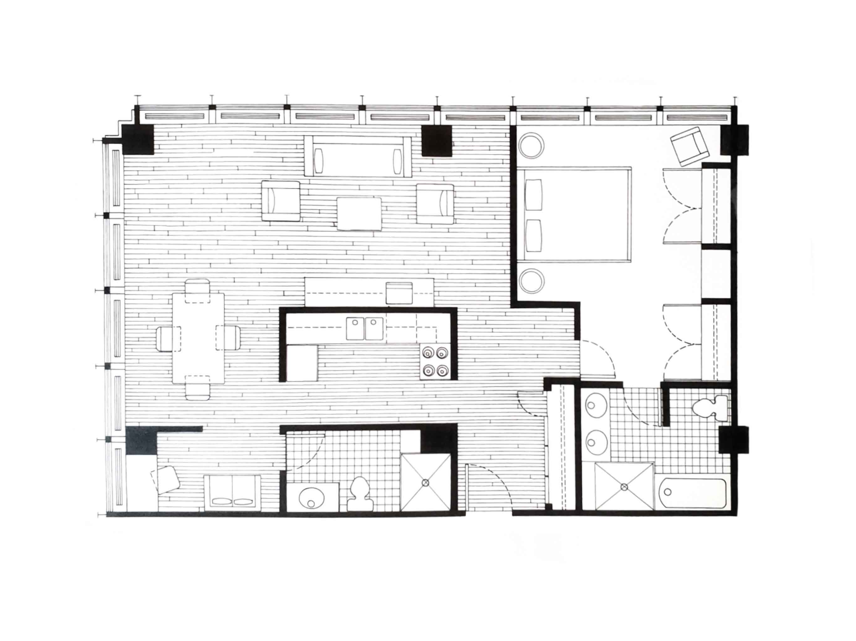 CAD Apartment Layout